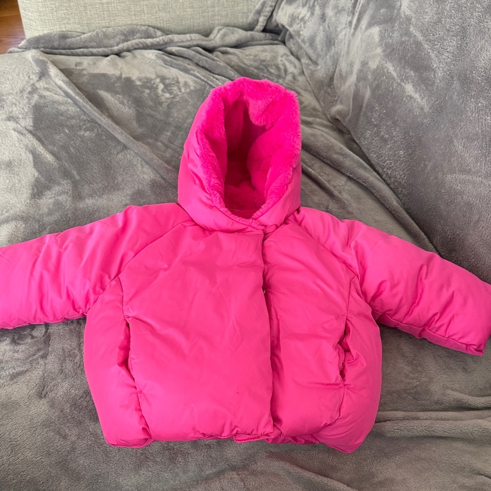 Baby Gap hot pink puffer size 12-18 months